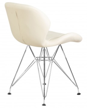 Стул обеденный DOBRIN BUTTERFLY CHROME, ножки хром, цвет кремовый в Лесном - lesnoy.ok-mebel.com | фото 4