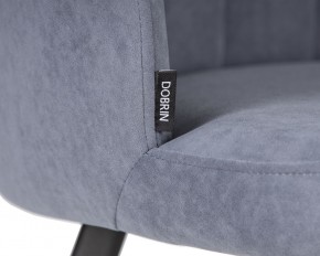 Стул обеденный DOBRIN NAOMI, ЭМАЛЬ ЧЕРНЫЙ МУАР велюр Catania Steel в Лесном - lesnoy.ok-mebel.com | фото 7
