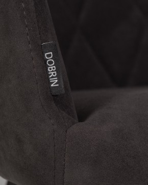 Стул обеденный DOBRIN ROBY, ЭМАЛЬ ЧЕРНЫЙ МУАР велюр Catania Espresso в Лесном - lesnoy.ok-mebel.com | фото 9