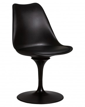 Стул обеденный DOBRIN TULIP, черное основание, цвет черный (B-03) в Лесном - lesnoy.ok-mebel.com | фото