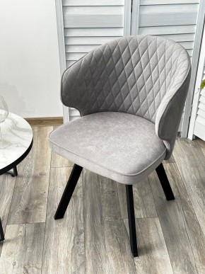 Стул SKAT 360 град. поворот. B22 Серый, велюр / черный каркас, М-City в Лесном - lesnoy.ok-mebel.com | фото 3