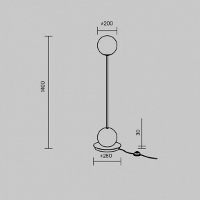Торшер Maytoni Twins MOD427FL-L20B3K в Лесном - lesnoy.ok-mebel.com | фото 4