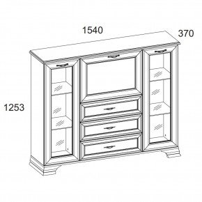 Тумба 2V1D3S, TIFFANY, цвет вудлайн кремовый в Лесном - lesnoy.ok-mebel.com | фото 2