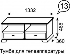 Тумба для телеаппаратуры Венеция 13 бодега в Лесном - lesnoy.ok-mebel.com | фото 2