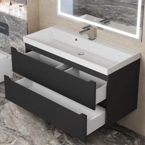 Тумба под раковину Uperwood Tanos 100 см, подвесная, черная матовая в Лесном - lesnoy.ok-mebel.com | фото 10