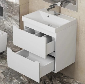 Тумба под раковину Uperwood Tanos 50 см, подвесная, белая матовая в Лесном - lesnoy.ok-mebel.com | фото 3