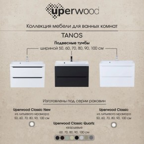 Тумба под раковину Uperwood Tanos 70 см, подвесная, белая матовая в Лесном - lesnoy.ok-mebel.com | фото 9