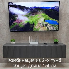 Тумба подвесная под ТВ LINES MTV1-MA 750 Темно-серый (Графит-M 10.1.25) в Лесном - lesnoy.ok-mebel.com | фото 10