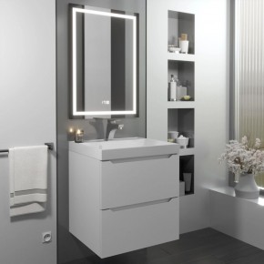 Тумба с раковиной Uperwood Tanos 50 см, подвесная, белая матовая в Лесном - lesnoy.ok-mebel.com | фото