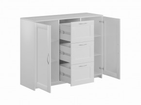 Тумба СИРИУС двухдверная с тремя ящиками, цвет белый в Лесном - lesnoy.ok-mebel.com | фото 2