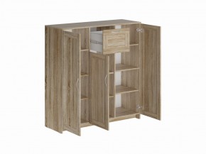 Тумба СИРИУС трехдверная с одним ящиком, цвет Дуб Сонома в Лесном - lesnoy.ok-mebel.com | фото 2