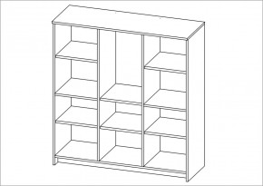 Тумба СИРИУС трехдверная с одним ящиком, цвет Дуб Сонома в Лесном - lesnoy.ok-mebel.com | фото 3