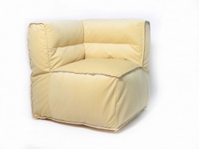 Угловое модульное бескаркасное кресло Комфорт (Желтый велюр) в Лесном - lesnoy.ok-mebel.com | фото