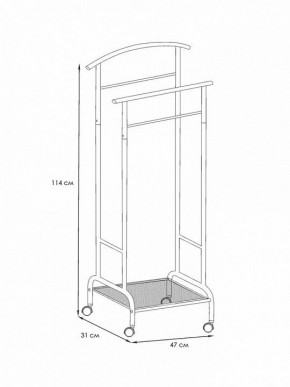 Вешалка для костюма Римини 2М в Лесном - lesnoy.ok-mebel.com | фото 4