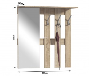 Вешалка Мамбо СБ-2880 (Дуб Сонома) в Лесном - lesnoy.ok-mebel.com | фото 2