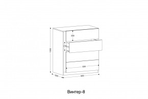 ВИНТЕР Спальный гарнитур (модульный) в Лесном - lesnoy.ok-mebel.com | фото 13