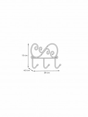 ВН 275 Ч Вешалка настенная "Кружева 3" Черный в Лесном - lesnoy.ok-mebel.com | фото 2