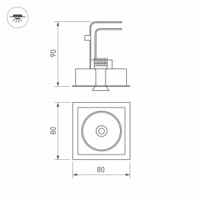 Встраиваемый светильник Arlight CL-SIMPLE-S80x80-9W Warm3000 (BK, 45 deg) 028149 в Лесном - lesnoy.ok-mebel.com | фото 9