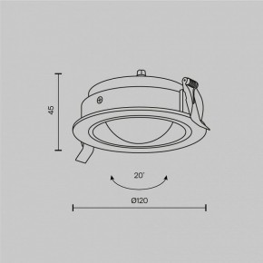 Встраиваемый светильник Maytoni Lens DL105-12W3K-B в Лесном - lesnoy.ok-mebel.com | фото 9