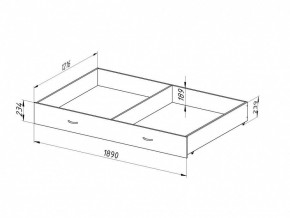 Ящик для металлических кроватей 120*190 (Дуб молочный) в Лесном - lesnoy.ok-mebel.com | фото 2