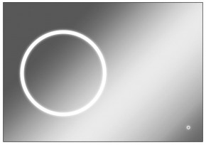 Зеркало Eclipse 100 black с подсветкой Sansa (SE1032Z) в Лесном - lesnoy.ok-mebel.com | фото