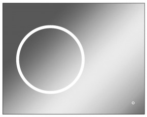 Зеркало Eclipse 90 black с подсветкой Sansa (SE1031Z) в Лесном - lesnoy.ok-mebel.com | фото