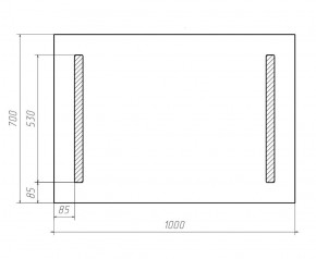 Зеркало Good Light 2-100 с подсветкой Домино (GL7016Z) в Лесном - lesnoy.ok-mebel.com | фото 3