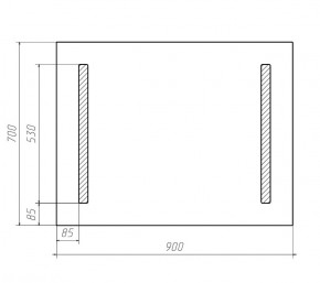 Зеркало Good Light 2-90 с подсветкой Домино (GL7015Z) в Лесном - lesnoy.ok-mebel.com | фото 6